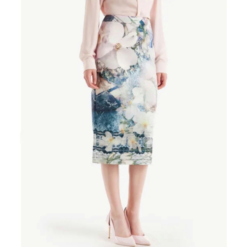 Ted Baker | Floral Midi Pencil Skirt size Small